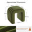 49cm Wide Tufted U-Shaped Solid Colour Standard Ottoman-735623012