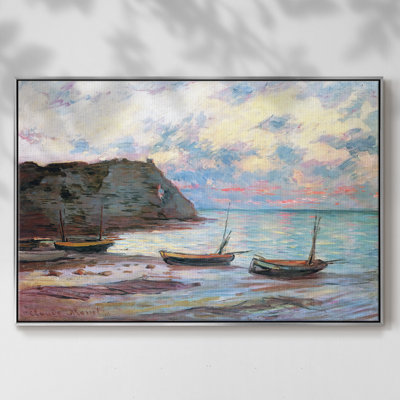 Sunset at Etretat, 1885, reproduction d'art sur toile