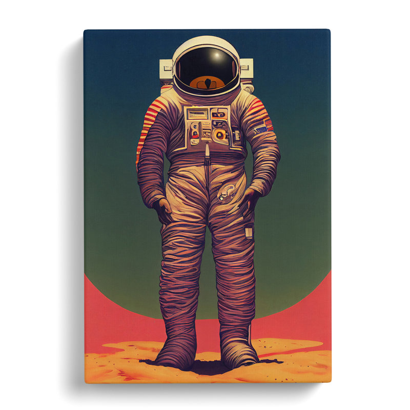 Astronaut Arrival - Wrapped Canvas, 50cm H x 35cm W x 3cm D