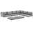 Harmony 8-piece Outdoor Patio Aluminum Sectional Sofa Set-1950339898