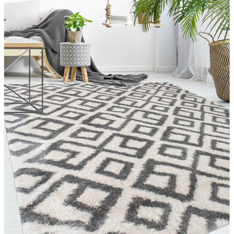 Asay Geometric Indoor Rug, Rectangle 5' x 8'