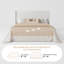 Lit plateforme tapissier en velours avec tête de lit à oreilles et lattes en bois Candler-645921727-645921725