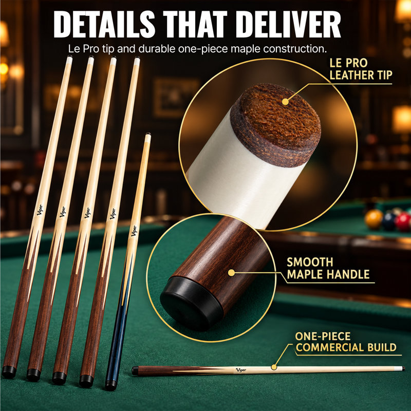 57" Maple Bar Billiard Pool Cues