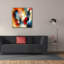 «Circles Abstract 5» par Rey Klimt, art mural sur toile, 37 po x 37 po