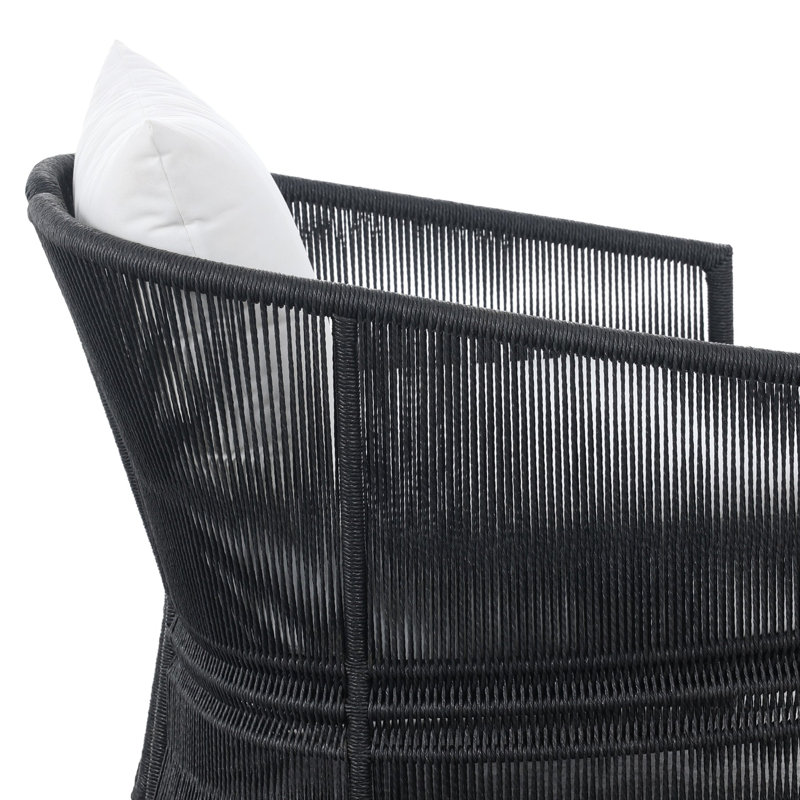 Mondira Outdoor Chair-Faux Black Hyacinth, Faux Black Hyacinth