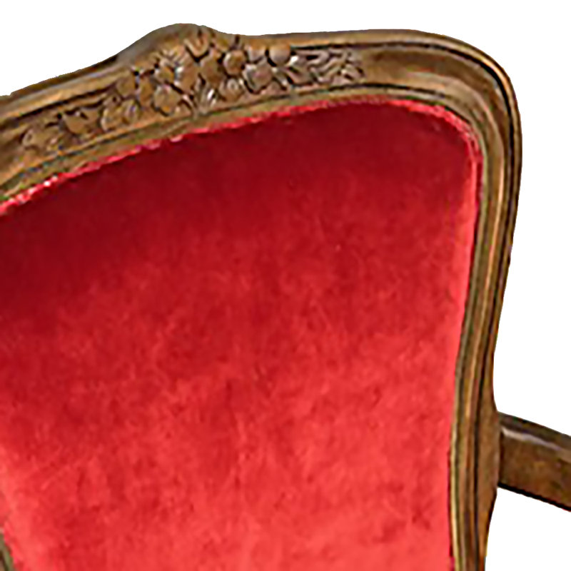 Fauteuil Donnelly Louis XV Junior Contract, Rouge