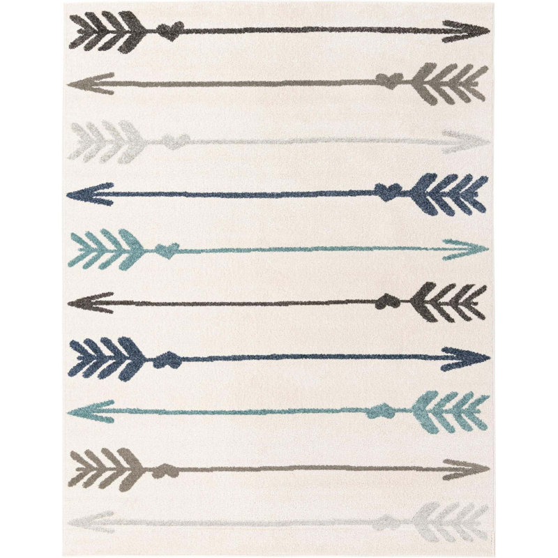 Dryer Geometric Indoor Rug, Rectangle 7'10" x 10'