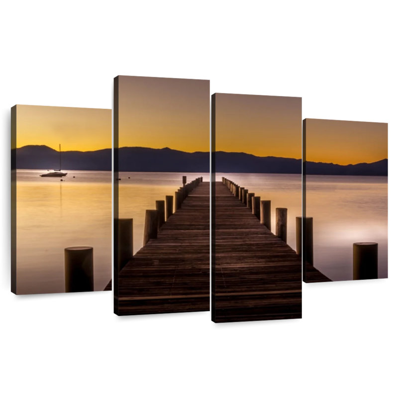 Alvord Pier sur le lac Tahoe, H 32 po x l 52 po