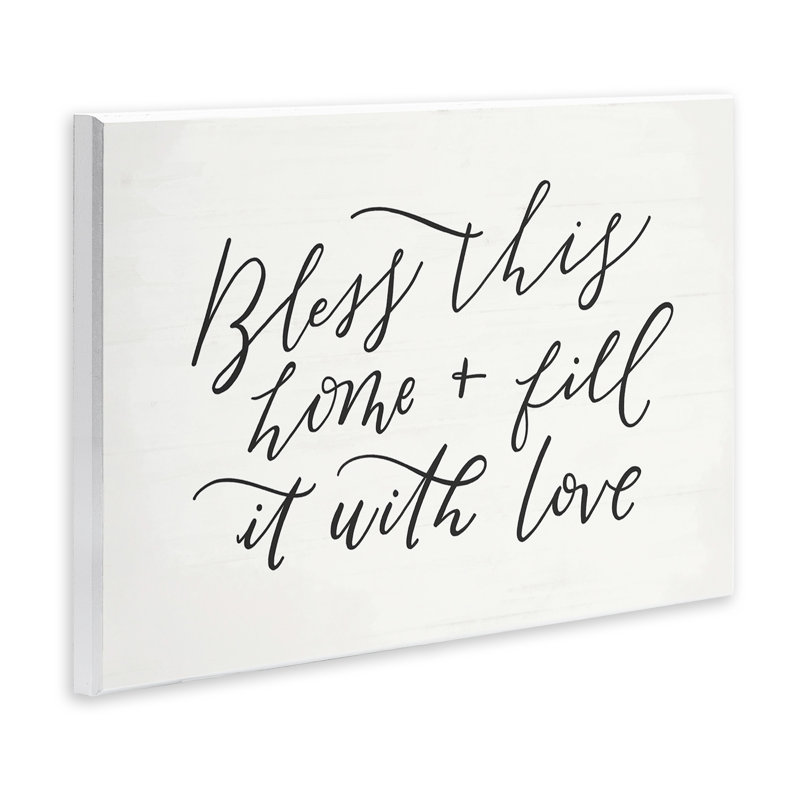 «Bless this home with love», H 10 po x l 15 po