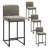 Set of 4 Modern PU Leather Bar Stools with Backrest, Comfortable Counter Stool for Kitchen & Home-1279456233