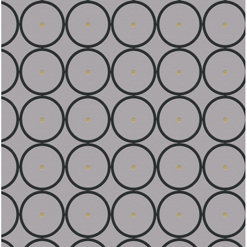 Rouleau de papier peint géométrique l 33 pi x l 21 po Cuadra, Gris clair