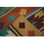 Tapis bohémien texturé Kilim 8 x 10 avec rayures dynamiques