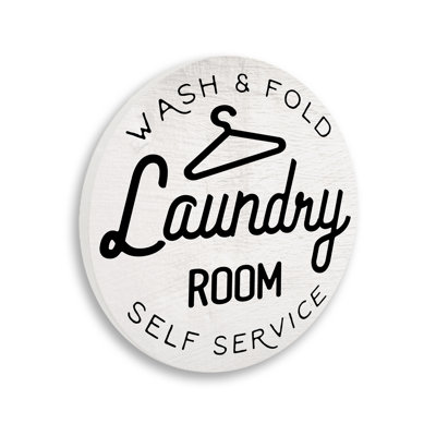 " Vintage Laundry Room Sign Clothes Hanger Fresh Clean " by Lil' Rue