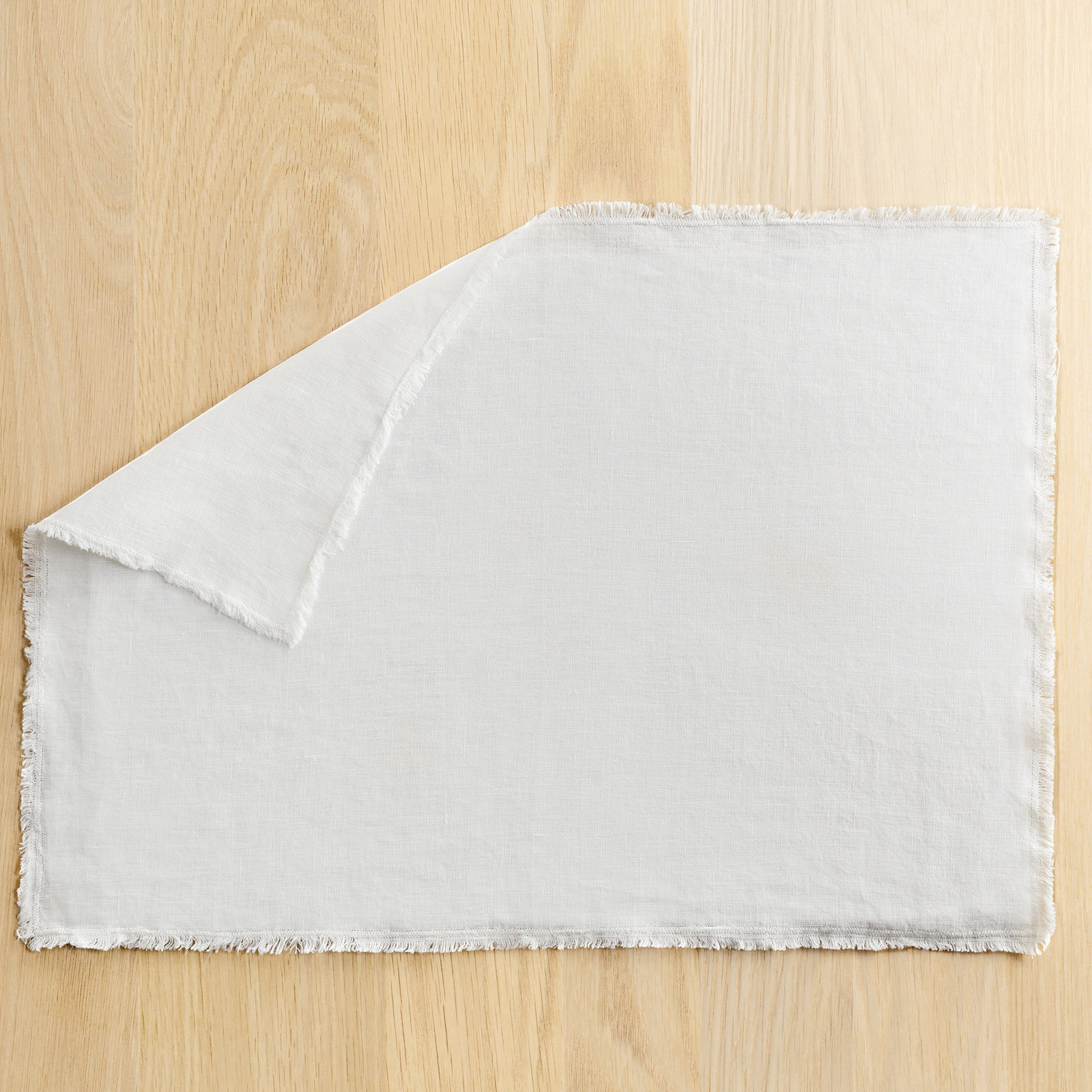 Zadia Reversible Linen Placemat, Ivory