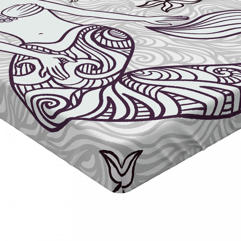 Drap-housse en microfibre sirène, Drap-housse de taille simple