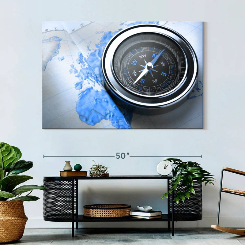 Aletra Modern Compass, 34" H x 51" W