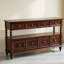 Console 55,12 po en bois de frêne brun foncé rétro-1297668784