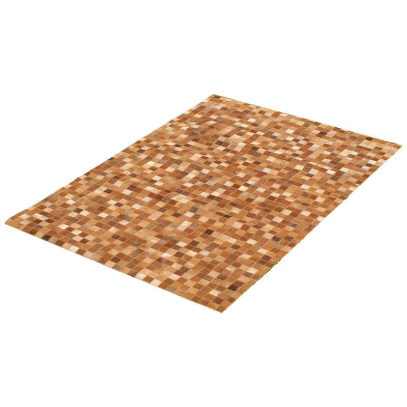 Kumail Cowhide Patchwork Indoor Rug