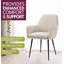 Beaury Fabric Armchair in Cream