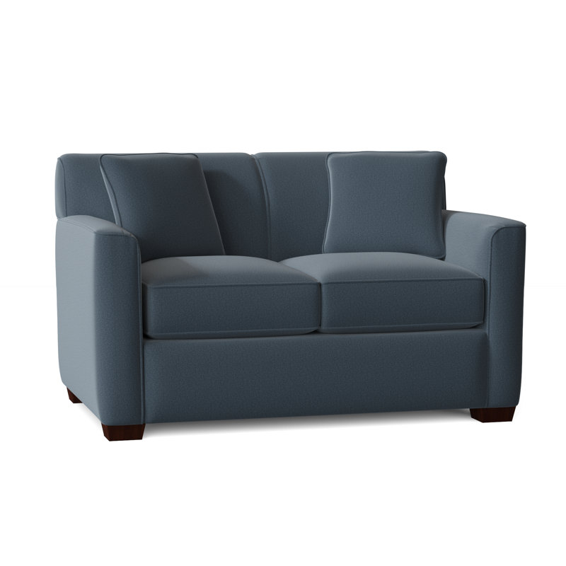 Keaton 60'' Upholstered Loveseat, Anello 22 Navy Performance Twill, No