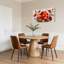 Ensemble de 1 tableau sur toile tendue à motif floral de marguerites rouges et oranges-744624816