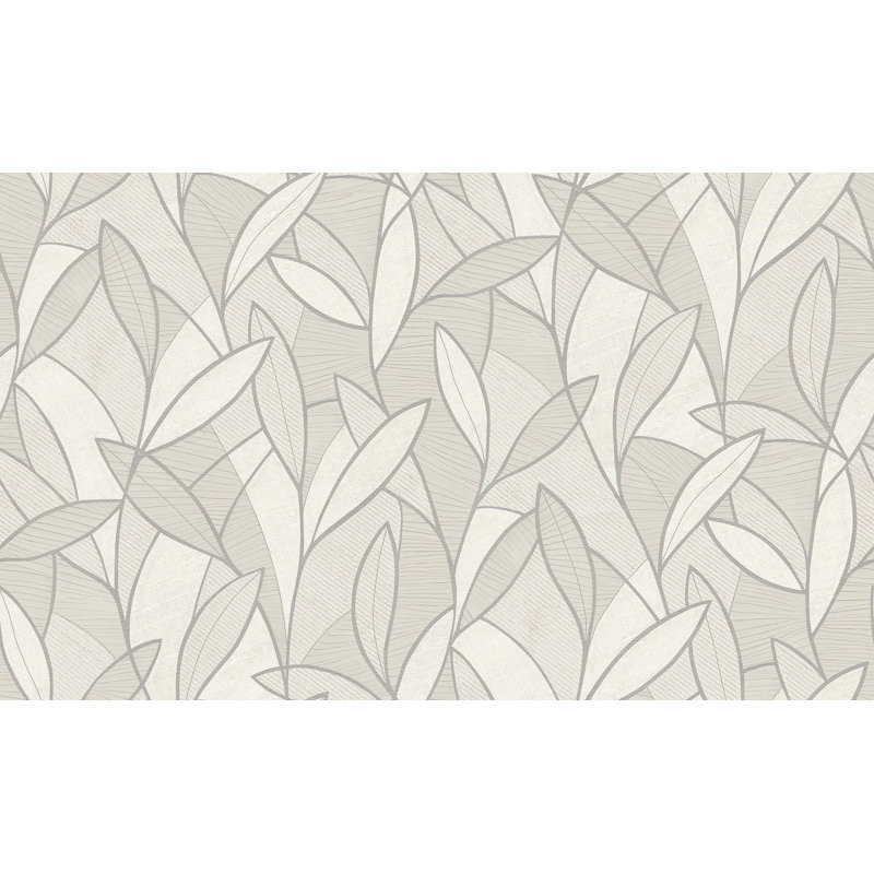 Double rouleau floral Yury, Blanc