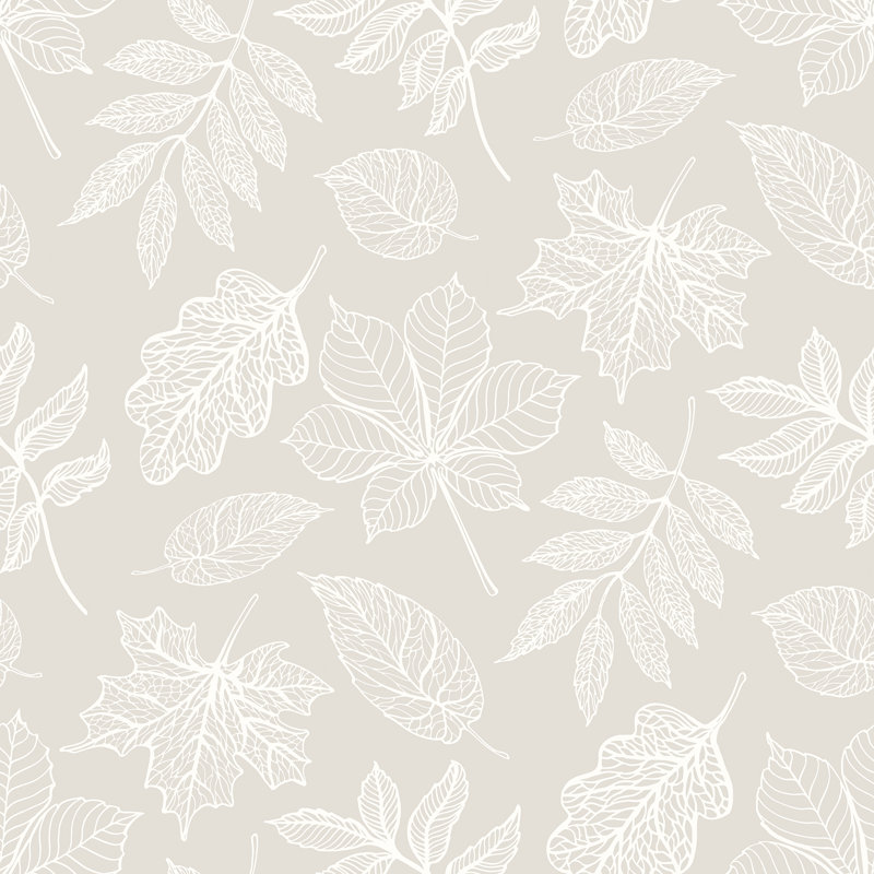 Leaf Silhouette - Stone, Grey