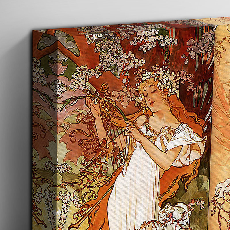 Multi Artworks by Alphonse Mucha - Wrapped Canvas, 38cm H x 76cm W