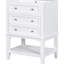 Meuble-lavabo 24 po avec lavabo en céramique blanc, bois massif, tiroir et tablette ouverte Magnificence Modern