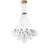 19-lamp Copper colored dimmable glass pendant light
