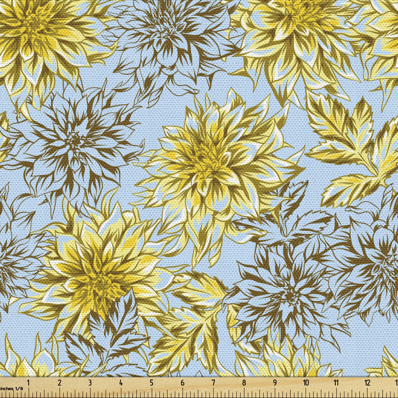 Orton High Detail and Fluffy Dahlias Fabric