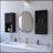 Wenge 2 Bathroom Medicine Cabinets With Open Shelf-716040569
