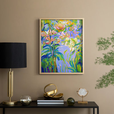 Série FLORAL DCxxV, reproduction encadrée - bois massif