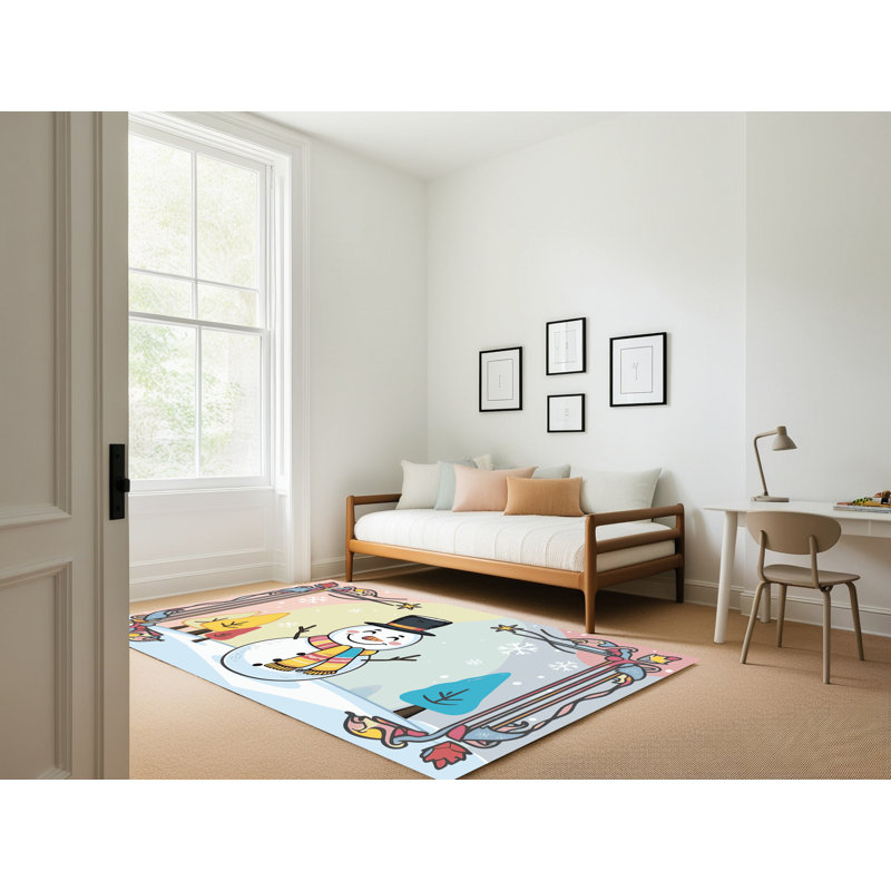 The Holiday Aisle® Christmas Winter Holiday Rug, Runner 2' x 4'