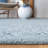 Thermia Hand Tufted Wool/Cotton Geometric Rug in Blue-1610079771