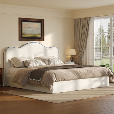 Queen Size Upholstered Platform Kirkham