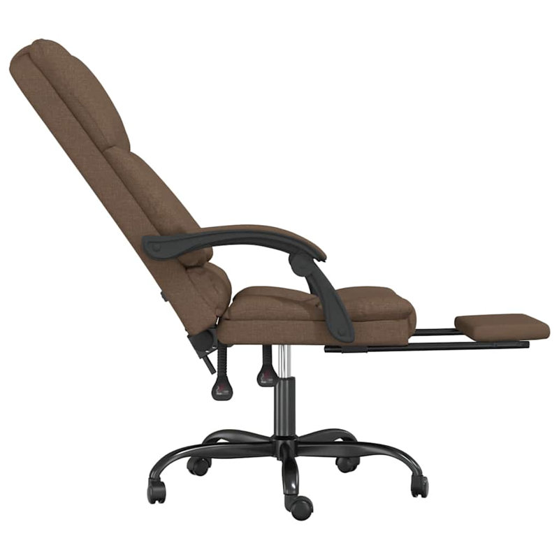 ClassicLiving Willoughby Fabric Office Chair with Headrest, Brown