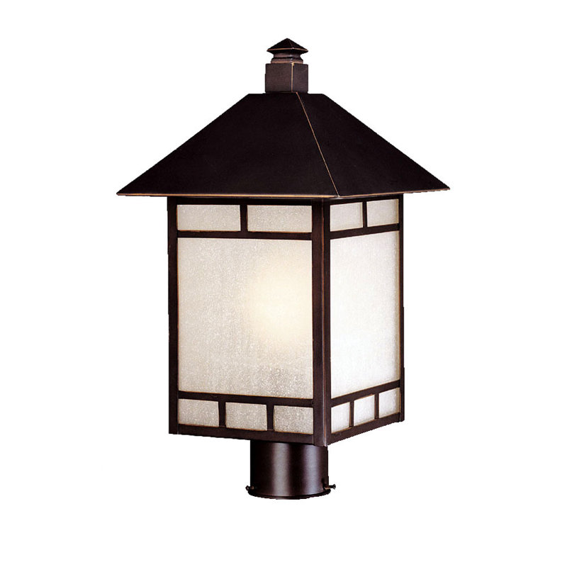 Tête de lanterne câblée à 1 lumière H 18,5 po Erving, Bronze architectural