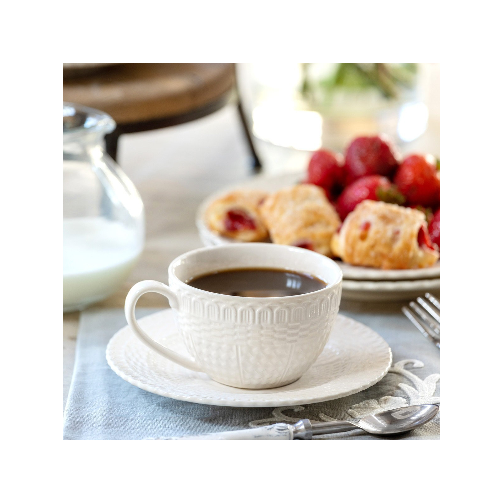 Basketweave Ceramic Mug