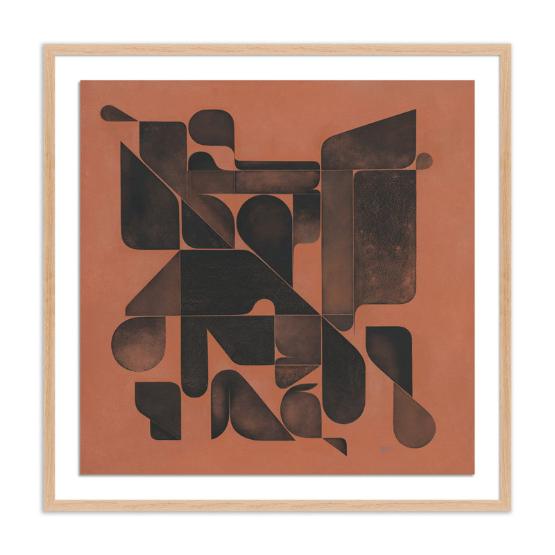 Mesa Roja by Gregory Gove, 48" H x 48" W x 2.5" D, White Oak Framed Wood Panel