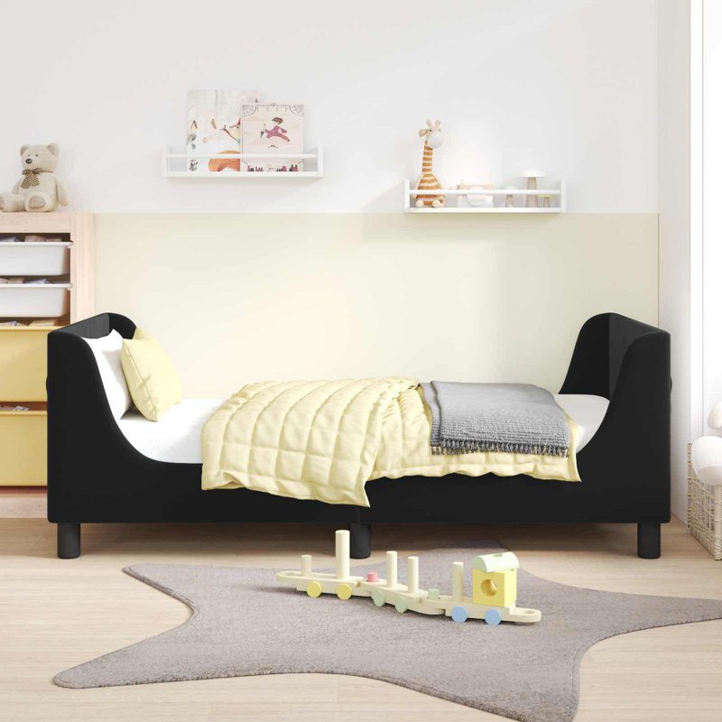 Bed Frame, European Toddler (80 x 160cm), Black/Black