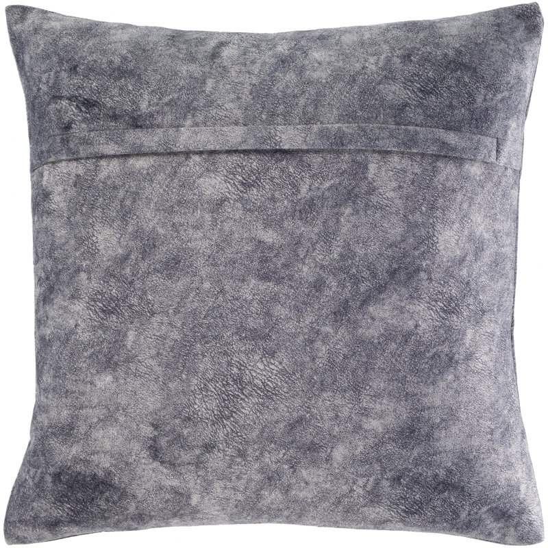  20" Throw Pillow Cover, Medium Gray/Navy