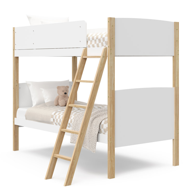 Lit superposé simple au-dessus d'un lit simple Delray par Storkcraft, Blanc