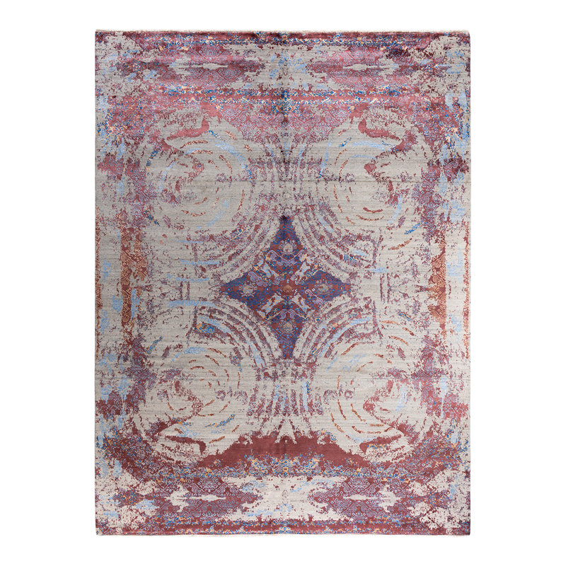 Overdyed One-of-a-Kind 9' 3" X 12' 2" Hand Knotted Area Rug