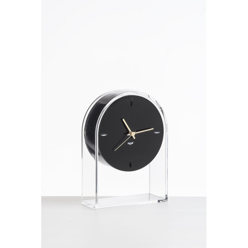 Air Du Temps Mechanical Clock, Crystal/Black