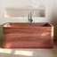 Baignoire rectangulaire en pierre reconstituée beige-136433952