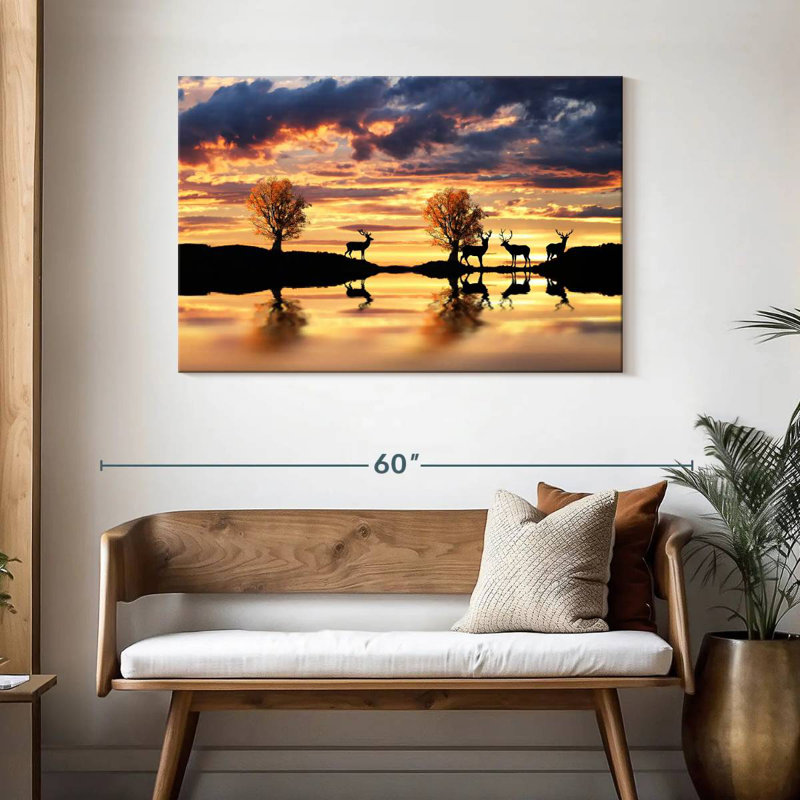 Cerf Brampt Lakeside, H 30 po x l 45 po
