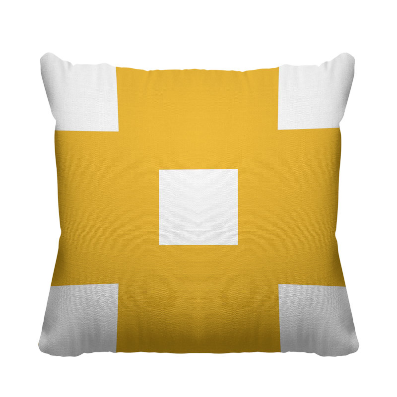 Housse et insert de coussin extérieur Luella, Jaune, L 18 po x H 18 po