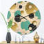 Or et cercles bleus - horloge murale Mid-Century-63617317