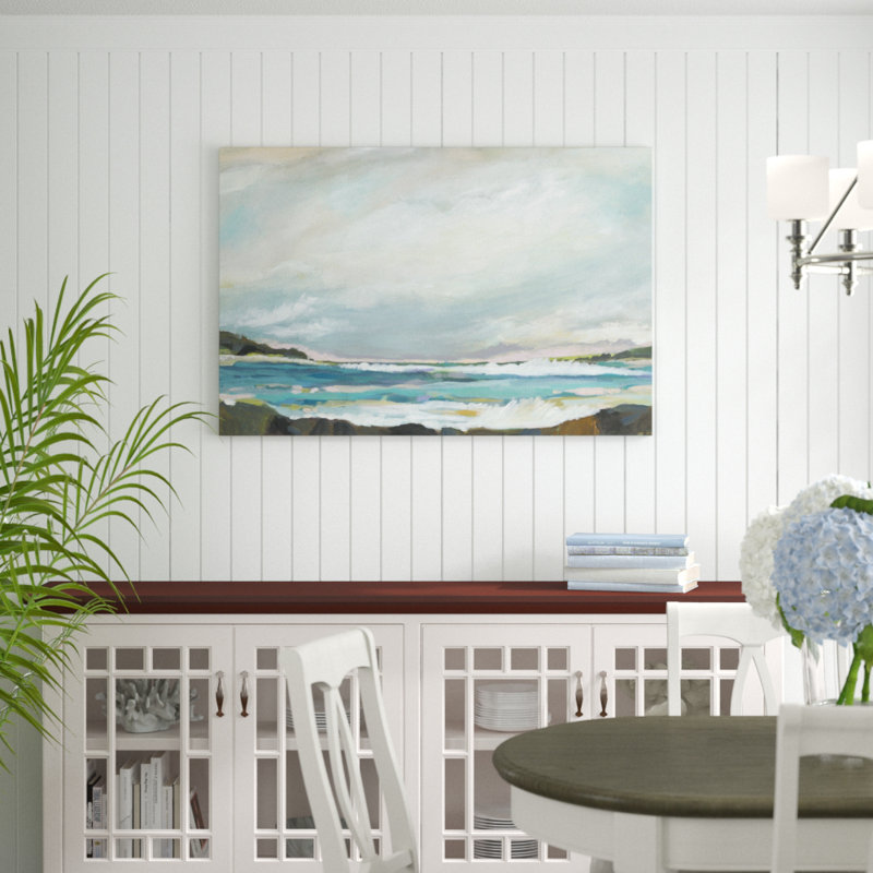 Seaside View III by Karen Fields - Painting, 81cm H x 122cm W, Wrapped Canvas